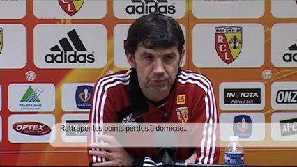 RCL TV - E. Sikora et D. Pollet devant la presse avant Nîmes