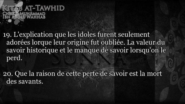 kitab tawhid - ch19 La cause de la mécréance et du...