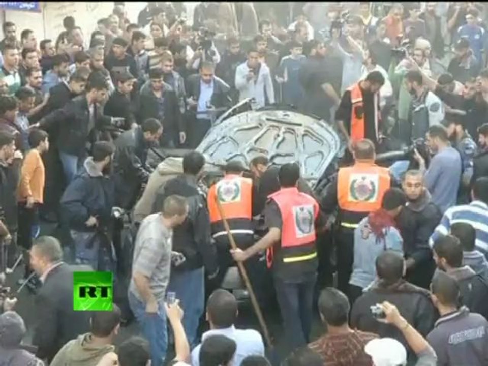 Video: Hamas military chief Ahmed Jabari killed in Israeli airstrike in Gaza