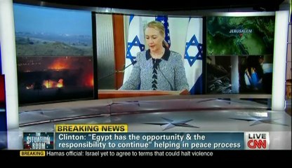 HILLARY CLINTON BIBI NETANYAHOU CONFERENCE ON GAZA 20/11/2012