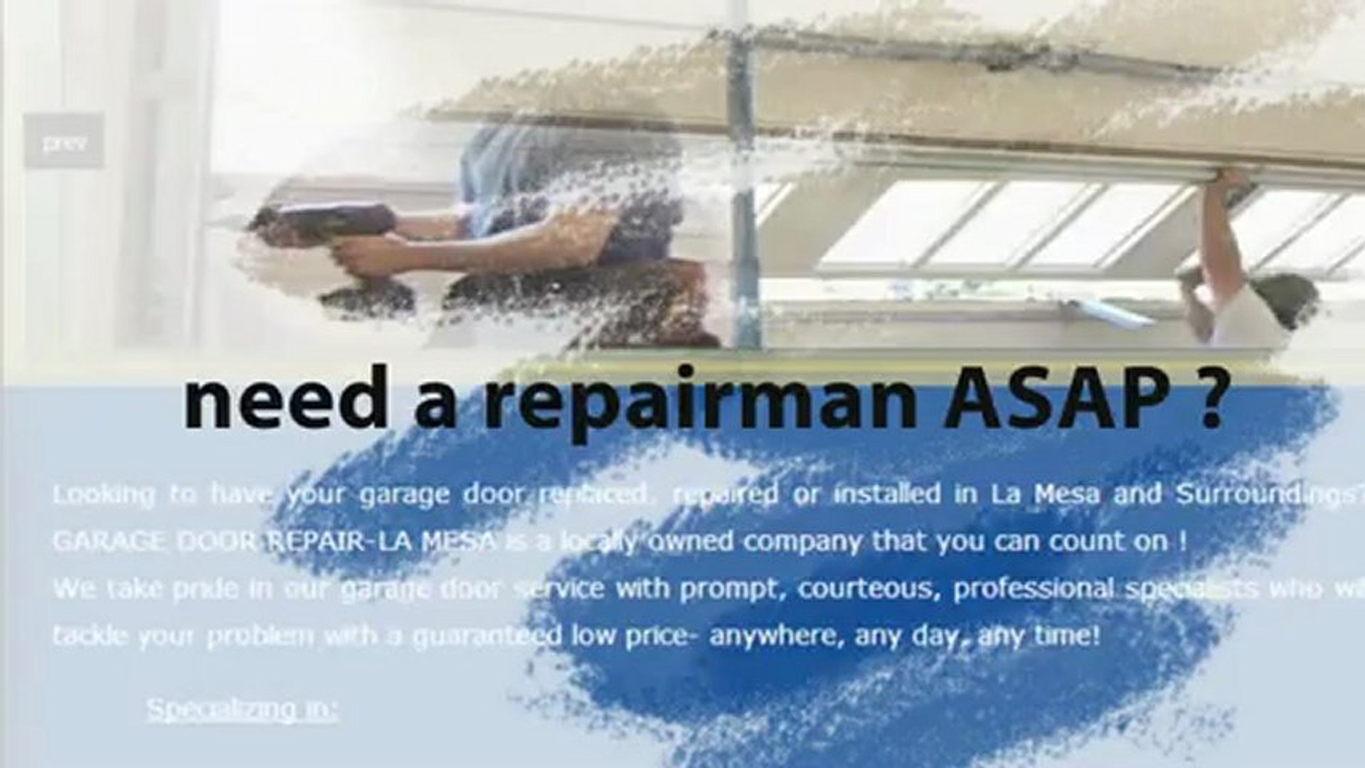 Garage Door Repair La Mesa 619 633 7838 Garage Door Repair