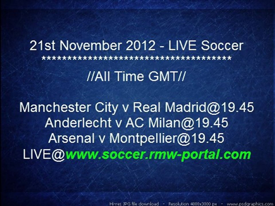 Watch UEFA Champions League Live Streaming Arsenal v Montpellier at 19.45 GMT- 2012