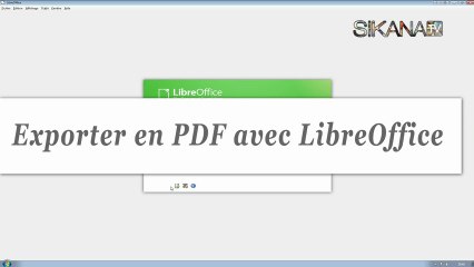 Comment exporter en PDF avec LibreOffice ?