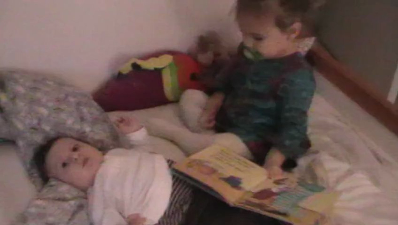 Je lui lis un livre