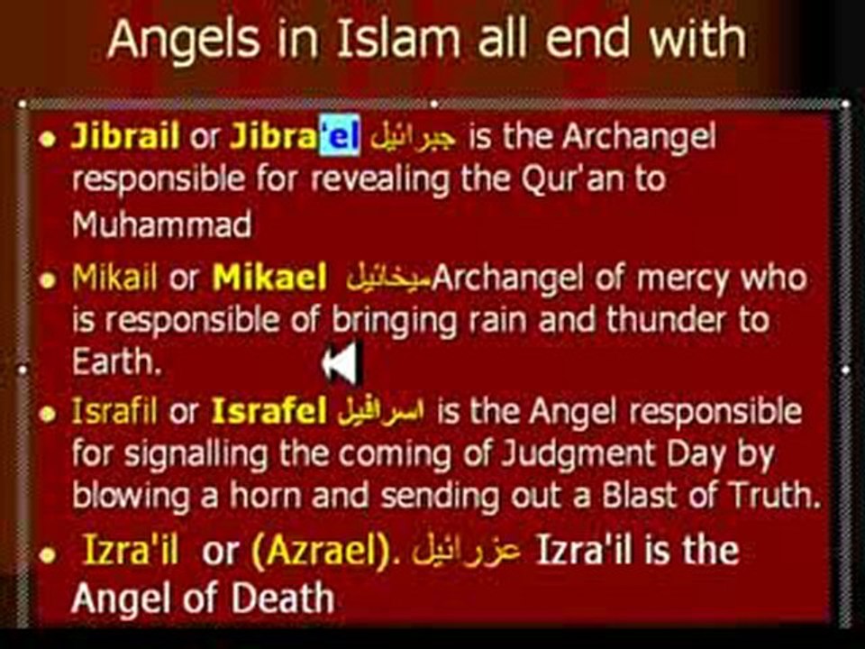 The Names of Angels in Islam (Secret Miracle)