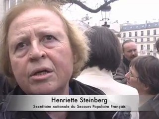 Sébastien Denaja rencontre Henriette Steinberg du Secours Populaire