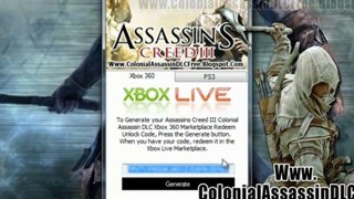 Assassins Creed III Colonial Assassin DLC Free on Xbox 360 And PS3