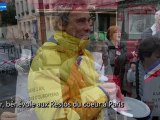 Un repas imaginaire pour protester contre la suppression du programme d'aide alimentaire européen