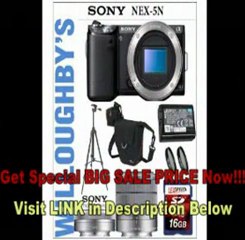 [BEST PRICE] Sony Alpha NEX-5N 16.1 MP Digital Compact Interchangeable Lens Camera (Black) with Sony SEL 18-55mm f3.5-5.6 Lens + Sony E-Mount SEL 16mm f/2.8 Wide-Angle Lens + Sony NP-FW50 Spare Battery + Transcend