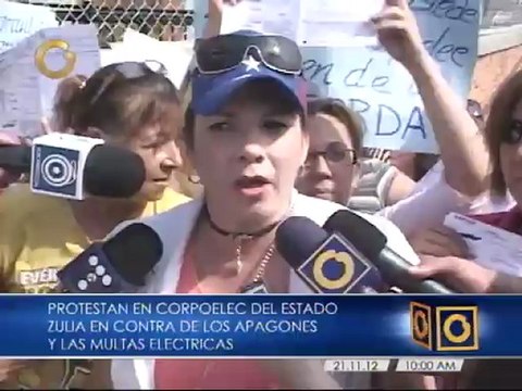 Mujeres protestaron en Maracaibo contra el cobro de multas eléctricas