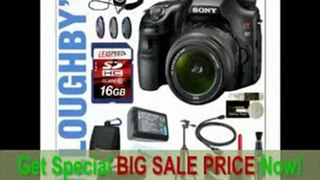 [SPECIAL DISCOUNT] Sony Alpha SLT-A65 Digital SLR Deluxe Kit Includes Sony SLT-A65V Digital SLR Camera with Sony AF DT 18-55 F3.5-5.6 SAM + LexSpeed 16GB Class 10 + Lowepro Deluxe Camera Bag + Extra Spare Battery + 6' H