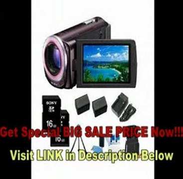 [BEST BUY] Sony HDR-CX260V HDR-CX260V/T HDRCX260VT High DefinitDefinition Handycam 8.9 MP Camcorder with 30x Optical Zoom and 16 GB Embedded Memory (Brown) + 16GB High Speed SDHC Cards (Qty 2) + High Capacity Ba