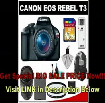 [REVIEW] Canon EOS Rebel T3 12.2 MP Digital SLR Camera Body & EF-S 18-55mm IS II Lens with 75-300mm III Lens + 16GB Card + Battery + Backpack Sling Case + (2) Filters + Cleaning Kit