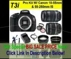 [BEST BUY] Canon EOS Rebel T3i SLR Digital Camera Kit with Canon 18-55mm IS Lens   Canon 55-250mm Is Lens   Wide Angle Macro Lens   2x Telephoto Lens   3 Pc Filter KIT   16GB SDHC Memory Card & Much More!!