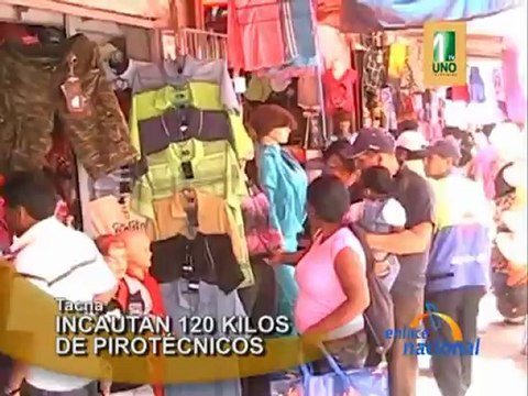 Tacna: Decomisan 120 kilos de pirotecnicos