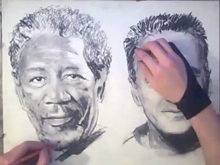 TWO HANDED Drawing - TheportraitArt - YouTube