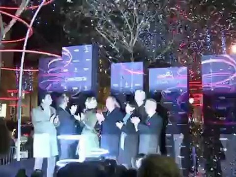 Diane Kruger lights up the Champs-Elysees for Christmas