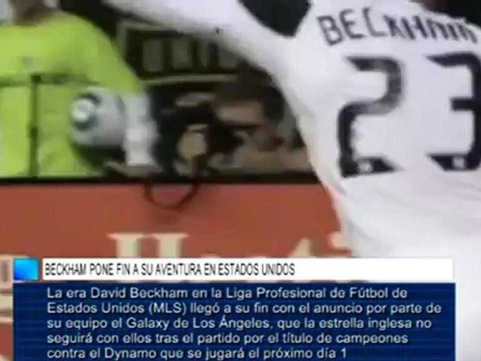 Deportes / Fútbol; Beckham pone fin a su aventura en Estados Unidos