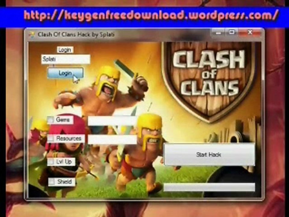 clash of clans cheats hack Tool \ FREE Download -  2012 Update