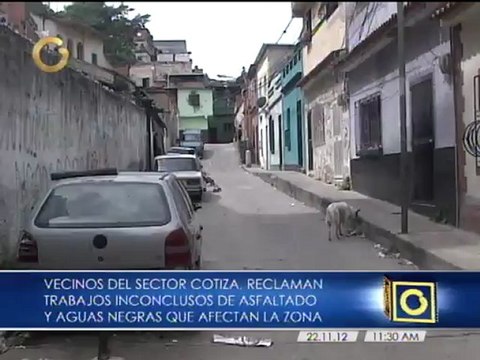 Vecinos de Cotiza reclaman por trabajos inconclusos que afectan la zona