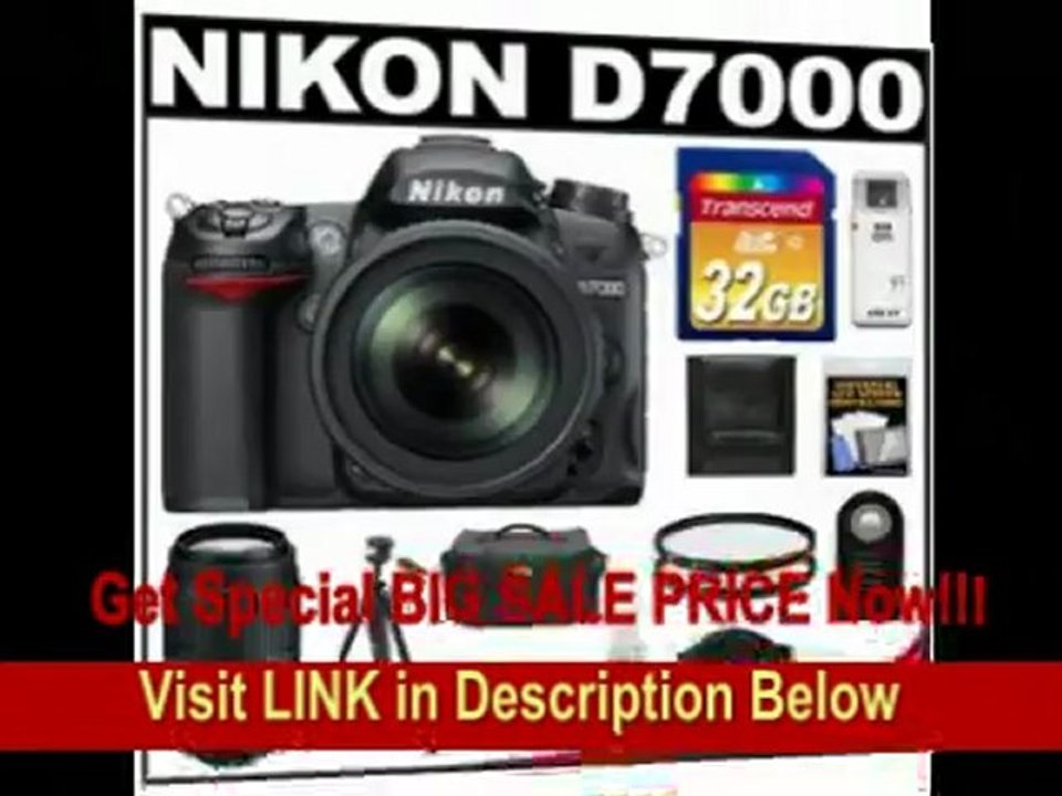 [FOR SALE] Nikon D7000 Digital SLR Camera & 18-105mm VR DX AF-S Zoom Lens with 55-300mm VR Lens + 32GB Card + Case + Tripod + Filters + Remote + Accessory Kit