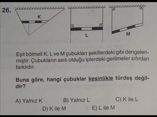UĞUR DERSHANESİ  MEZUN  LYS 2  FİZİK  SORULARI