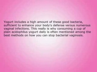 Make Bacterial Vaginosis Stop