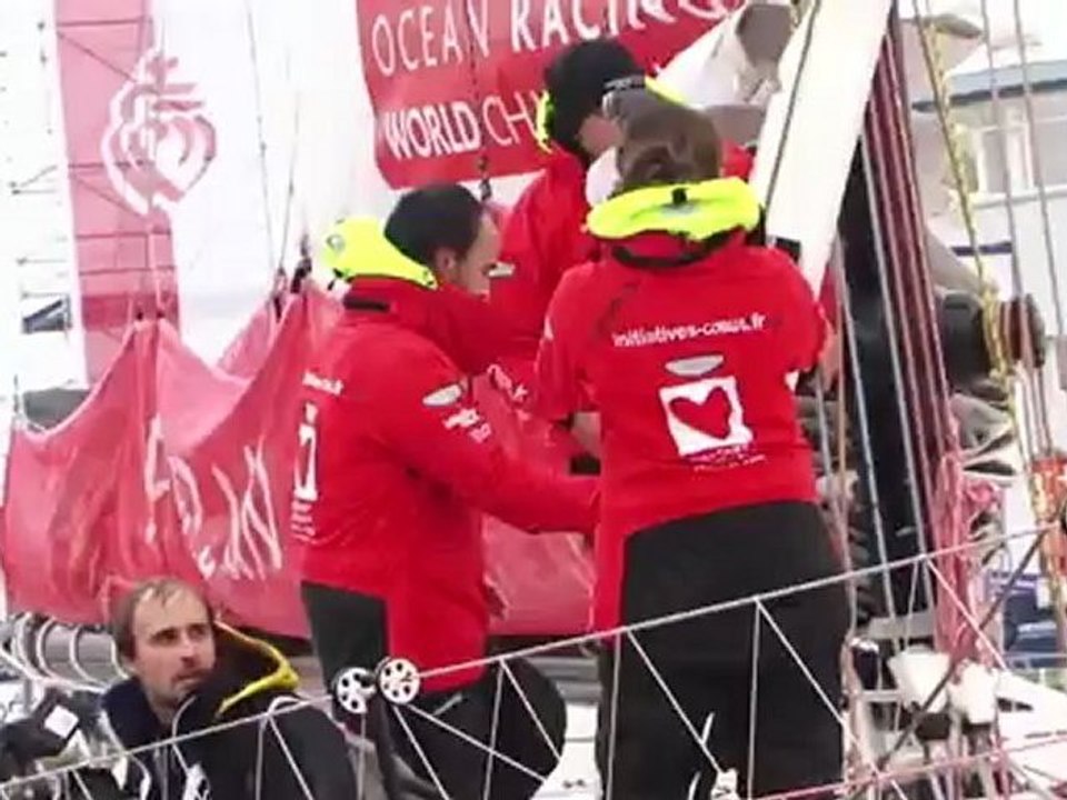 Départ du Vendée Globe pour Tanguy de Lamotte sur Initiatives-Coeur, Vendée Globe 2012