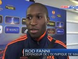 Rod Fanni, déçu après la défaite de l'OM contre Fenerbahçe