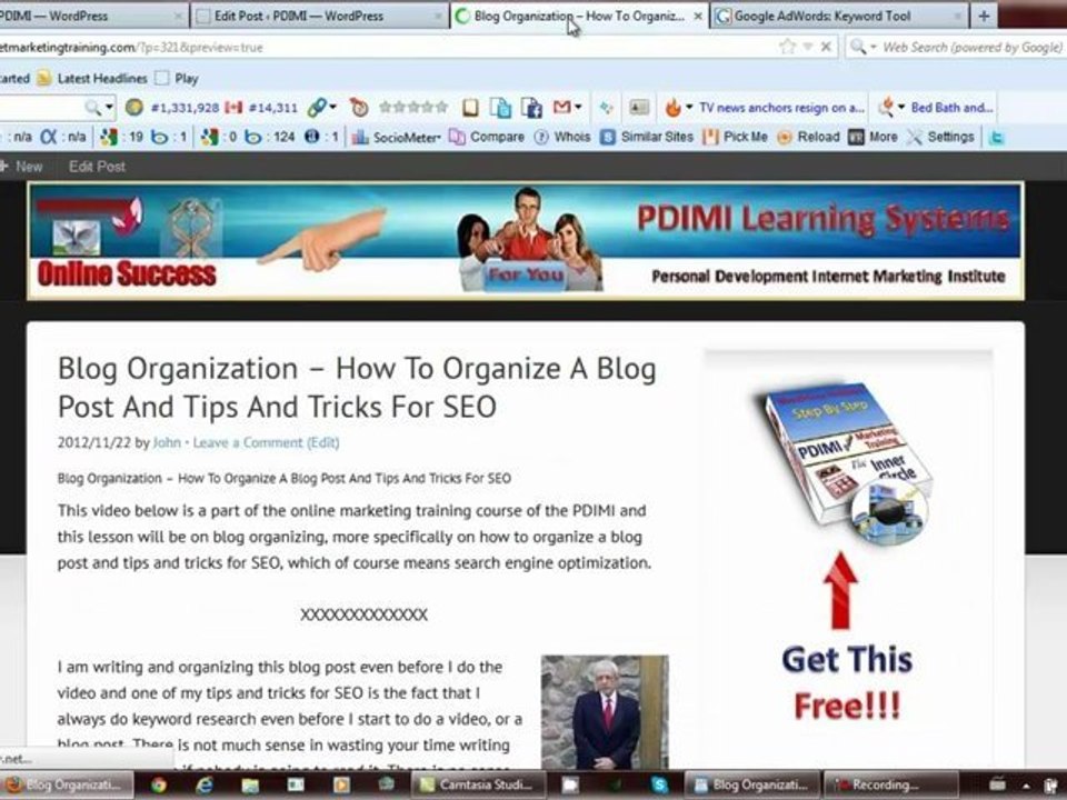 Blog Organization - How To Organize A Blog Post And Tips And Tricks For SEO