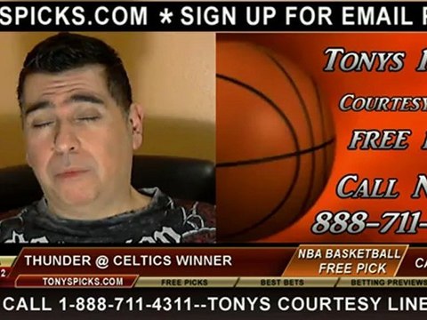 Oklahoma City Thunder versus Boston Celtics Pick Prediction NBA Pro Basketball Odds Preview 11-23-2012