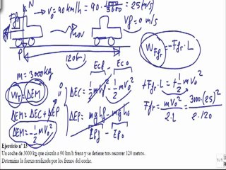 Energía y trabajo 1º Bachillerato ejercicio 13