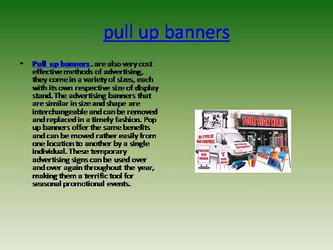 What are Roll up Banners used for