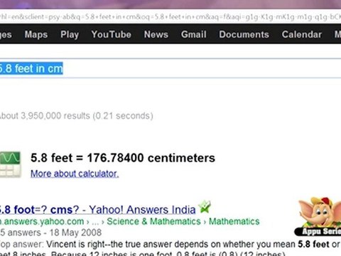 Google Search Tip 16 - Converting Units