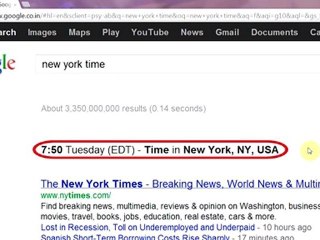 Google Search Tip 21 - Identify Local Time for Any City in the World