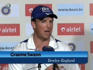 Graeme Swann PC 2nd test day 2 Mumbai 24 November