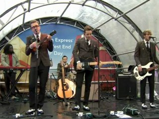 McFly kick off christmas on Oxford Street