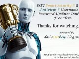 ESET Smart Security 6,Nod32 Antivirus 6 & ESET Cybersecurity pro Username Password For Life Time