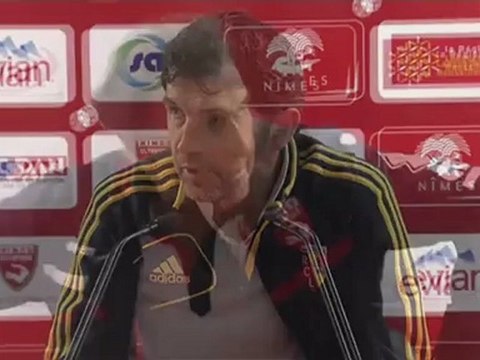 Conférence de presse Nîmes Olympique - RC Lens : Victor ZVUNKA (NIMES) - Eric SIKORA (RCL) - saison 2012/2013