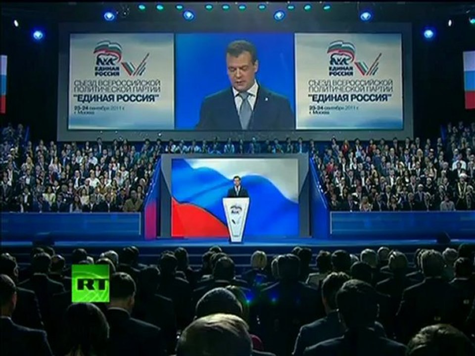 Vladimir Putin for President: Full video of Medvedev's speech
