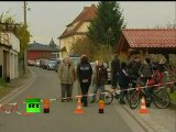 Aerial video of Giant Crater: Massive sinkhole opens up in Germany