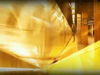 New York subway. Dance of reflections
