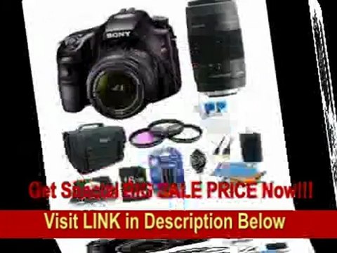 [REVIEW] Sony Alpha A65 SLT-A65VK A65VK SLTA65 24.3 MP Translucent Mirror Digital SLR With 18-55mm, 75-300 Sony Lenses BUNDLE with 16GB Card, Spare Battery, 57 in 1 Card Reader, 3 Piece Filter Kit, Deluxe Case