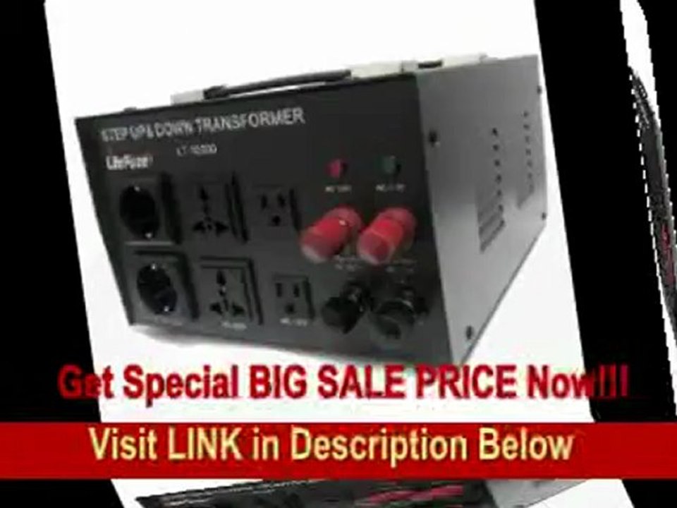 [REVIEW] LiteFuze LT-20000 20,000 Watt Heavy Duty Voltage Converter Transformer - Step Up/Down 110/120/220/240V - Patented Universal Output Socket - Circuit Breaker Protection Note: This unit needs to be hardw