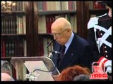 Napoli - Napolitano scopre targa per Gustav Herling e di Benedetto Croce 3 (live 20.11.12)