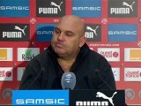 Conférence de presse Stade Rennais FC - Evian TG FC : Frédéric  ANTONETTI (SRFC) - Pascal DUPRAZ (ETG) - saison 2012/2013