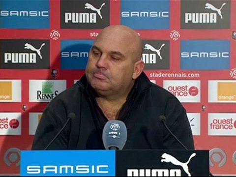 Conférence de presse Stade Rennais FC - Evian TG FC : Frédéric ANTONETTI (SRFC) - Pascal DUPRAZ (ETG) - saison 2012/2013