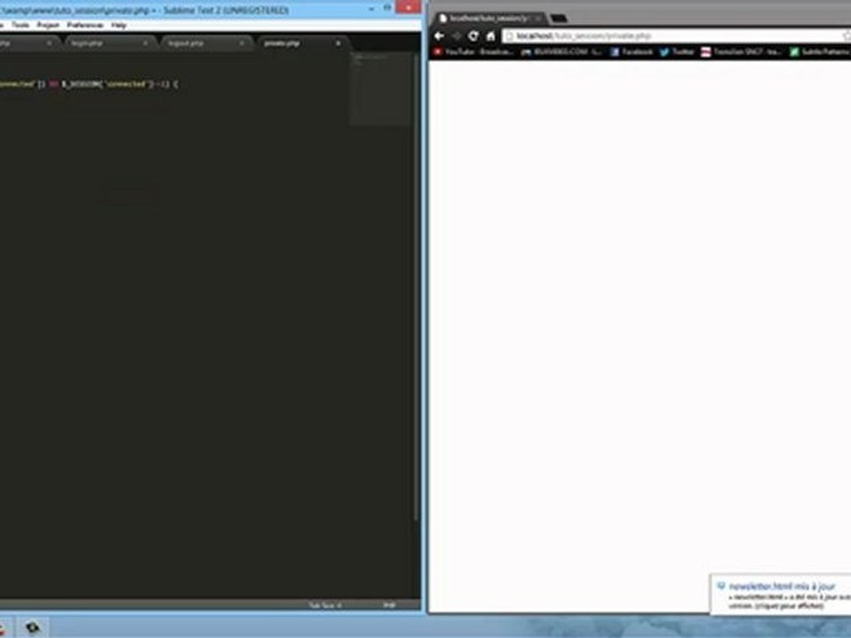 Créatiim - Créer une page privée et un formulaire de connexion en PHP