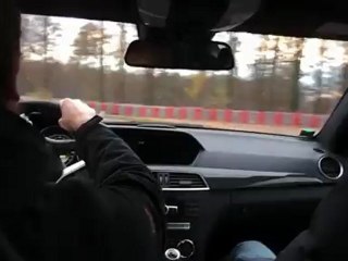 A bord du coupé C63 AMG