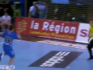 Michael Guigou, les yeux dans le dos - Montpellier vs Belgrade - 25/11/2012